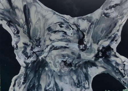 LA NOCHE EN SILENCIO Técnica mixta sobre lienzo,   90 X 117 cm , 2025. 590 €